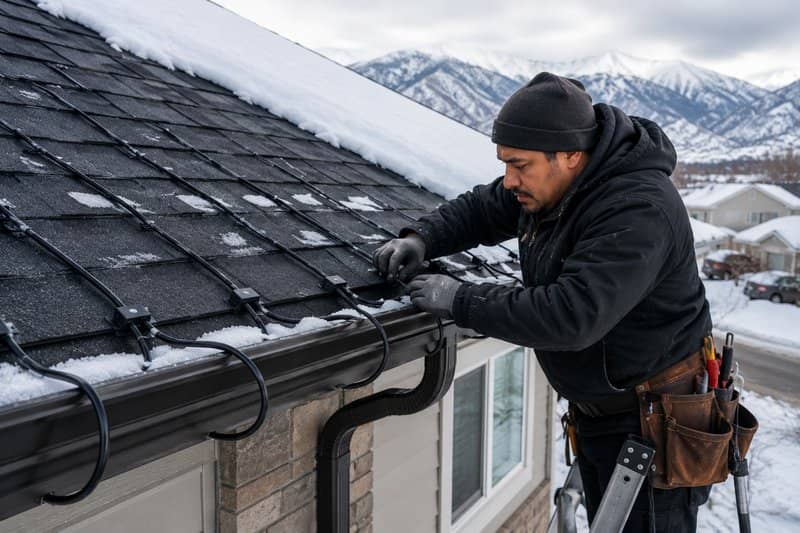 How Heat Tape Protects Utah Roofs From Winter Damage