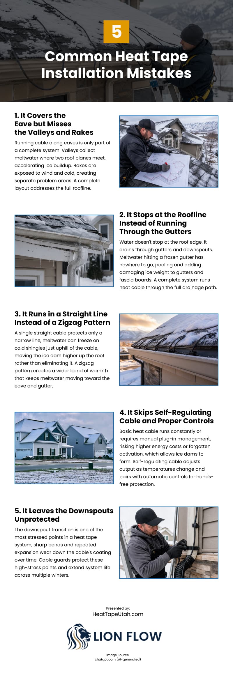 5 Common Heat Tape Installation Mistakes Infographic