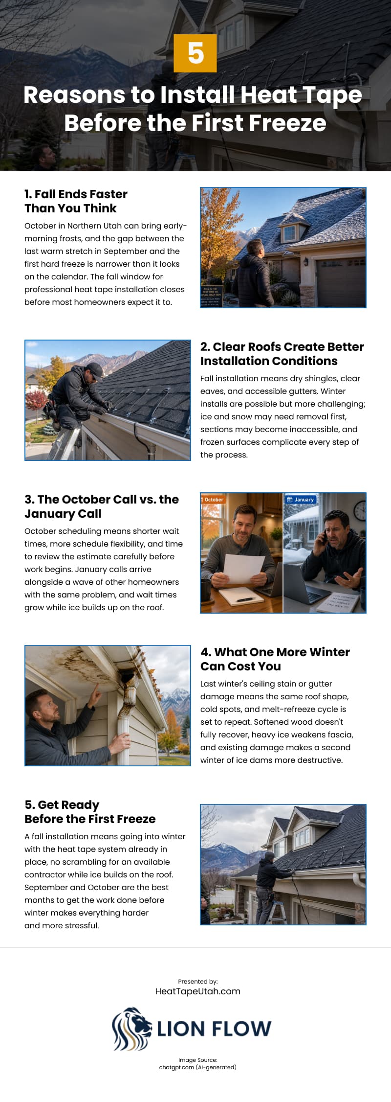 5 Reasons to Install Heat Tape Before the First Freeze Infographic